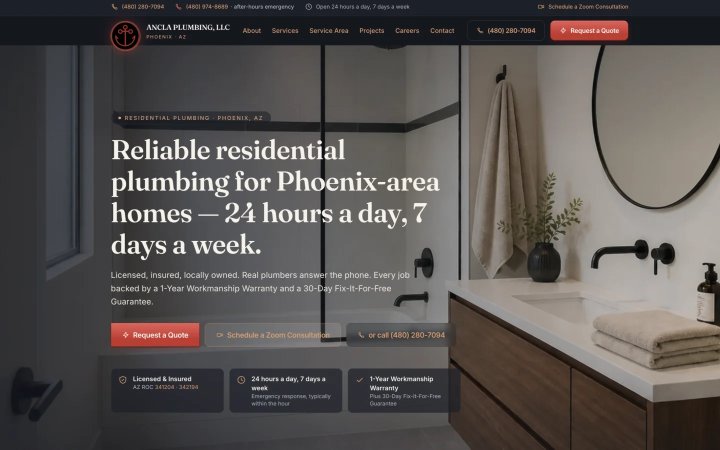 Ancla Plumbing screenshot