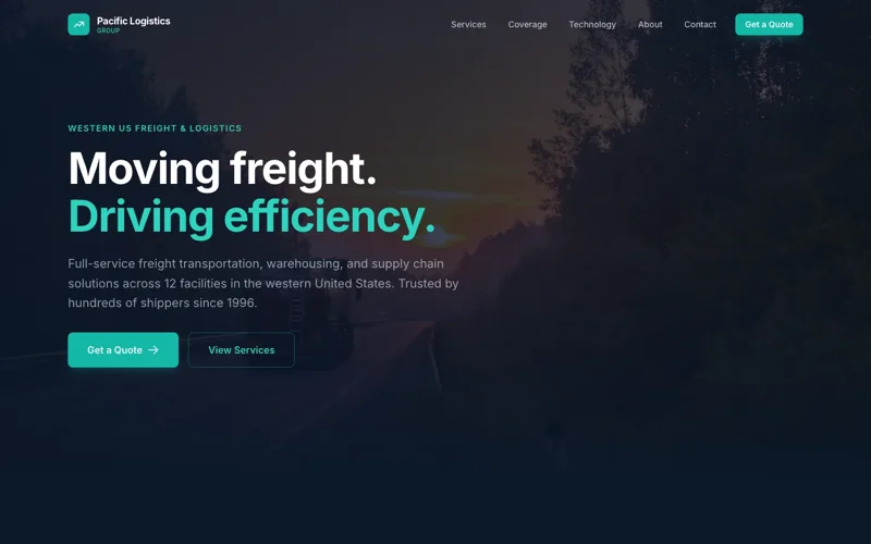Pacific Logistics Group screenshot
